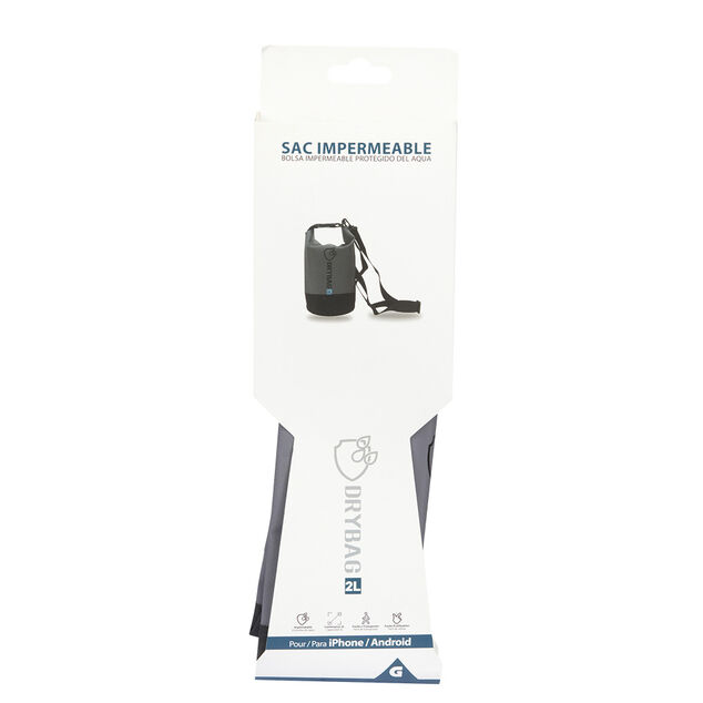 Pochette imperm&eacute;able pour t&eacute;l&eacute;phone gris et noir