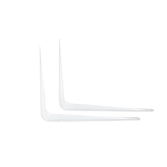 Lot de 2 supports d'&eacute;tag&egrave;res en &eacute;querre 15x20cm fer