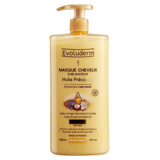 Masque cheveux Evoluderm huile pr&eacute;cieuse 1L