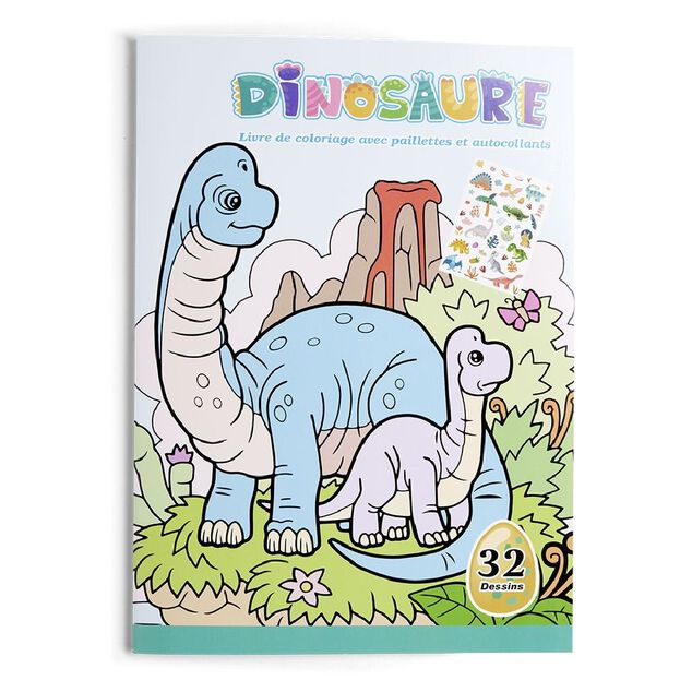 Livre de de coloriage 16 pages + 4 stickers inclus