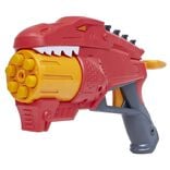Pistolet dinosaure rouge et 8 fléchettes