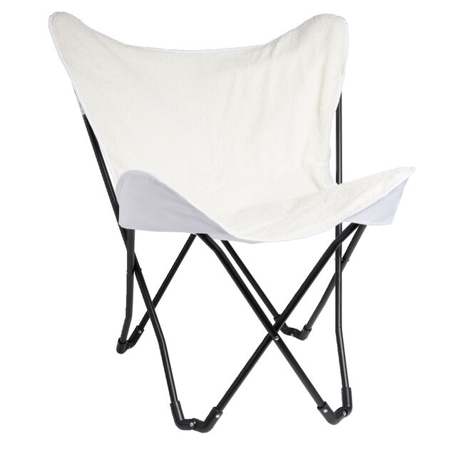 Fauteuil relax Noa pliable beige L60xP78xH86cm