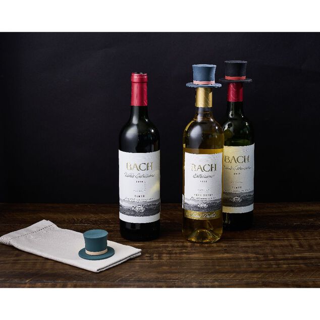 Bouchon de bouteille silicone forme chapeau &Oslash;3,5xH6cm