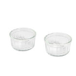 Lot de 2 ramequins en verre transparent &Oslash;8,5xH4,5cm