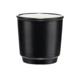 Tasse en grès espresso sans anse noir intérieur blanc 9cl Ø6,2xH6,2cm