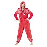 Pyjama combinaison de No&euml;l femme rouge et blanc
