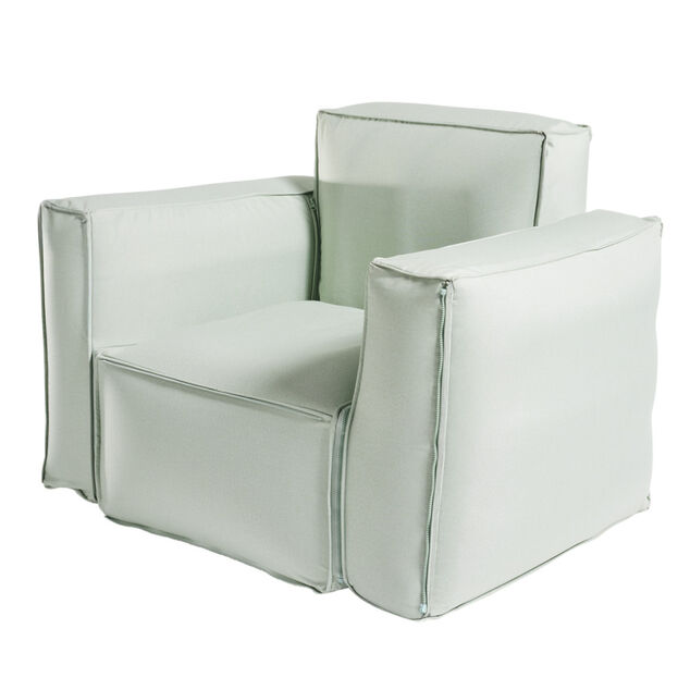 Fauteuil gonflable Burbuja modulable d&eacute;perlant d&eacute;houssable vert 60xP80xH70cm