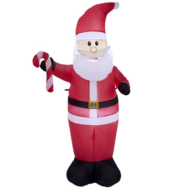 P&egrave;re No&euml;l gonflable lumineux rouge et blanc H150cm