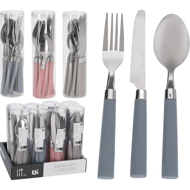 M&eacute;nag&egrave;re manche bleu 12 pi&egrave;ces