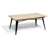 Table extensible Fabrik 6/8 personnes acacia naturel et m&eacute;tal noir 180/240x100xH75cm
