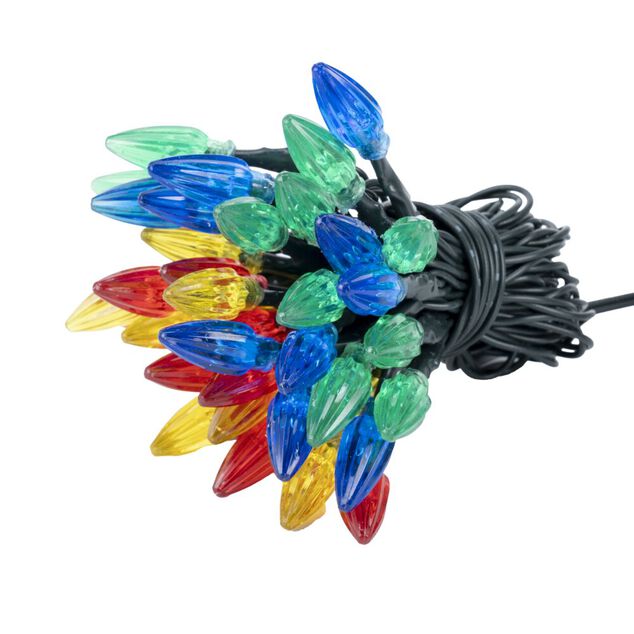 Guirlande lumineuse ampoule tulipe 40LED multicolores 3,9m