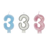 Bougie anniversaire chiffre 3