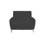 Prot&egrave;ge fauteuil extensible L90x145cm velours c&ocirc;tel&eacute; gris fonc&eacute;