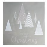 Décoration fenêtre électrostatique Noël forêt Merry Christmas