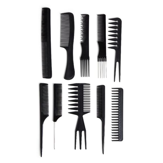 Lot de 10 peignes formes diff&eacute;rentes