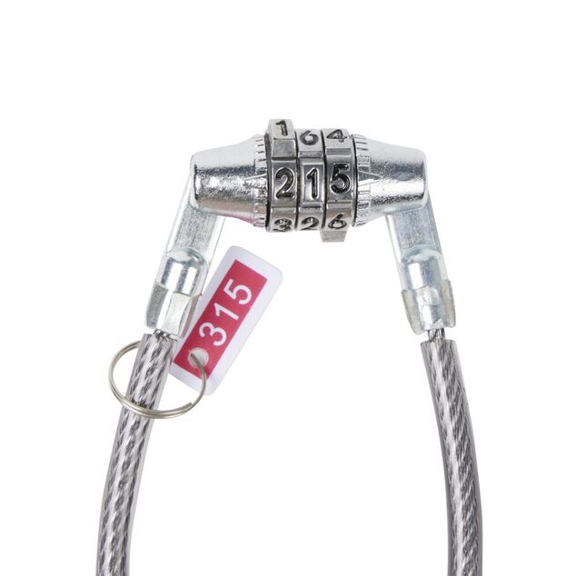 Antivol c&acirc;ble 100cm code &agrave; 3 chiffres