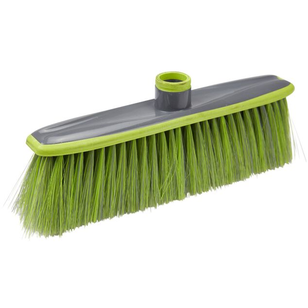 T&ecirc;te de balai d'int&eacute;rieur droit en plastique contour antichoc vert et gris