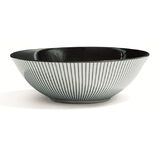 Assiette creuse en porcelaine décor rayures soleil