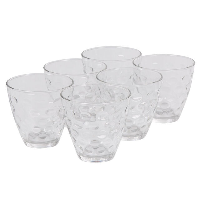 Verre bas Bormioli Rocco Dots x6 verre transparent relief