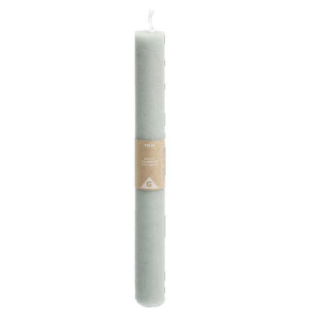 Bougie chandelle verte 8H