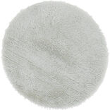 Tapis rond fourrure Shaggy gris clair