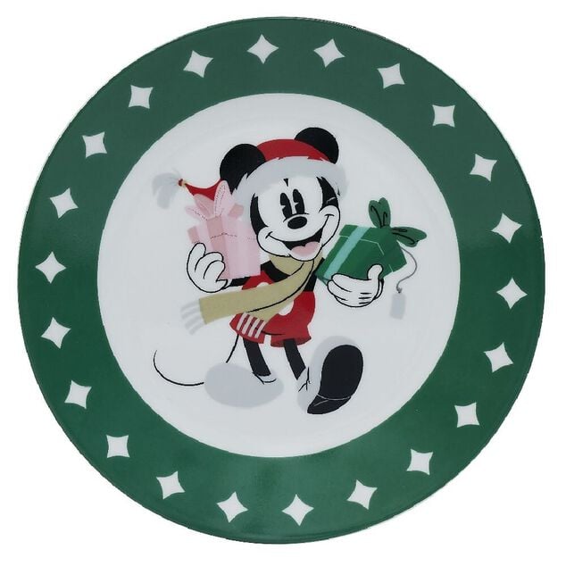 Lot de 4 assiettes dessert Disney Mickey porcelaine &Oslash;19cm