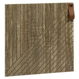 Porte Box Cube 32,2x32,2x1,2cm bois sculpt&eacute; marron