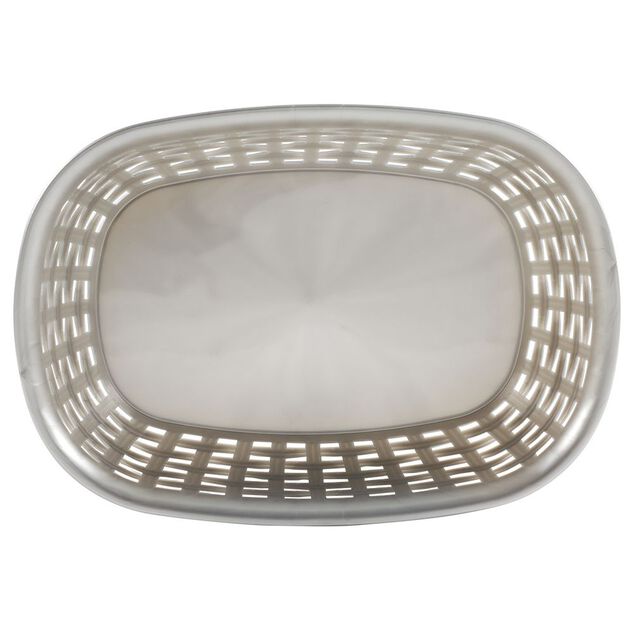 Panier ovale plastique gris