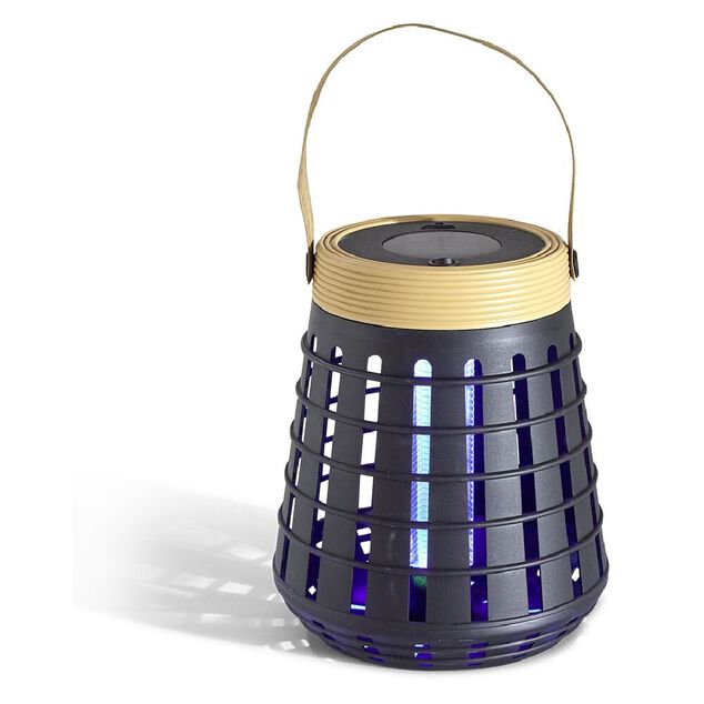 Lampe solaire antimoustique &agrave; poser ou suspendre 20m&sup2;