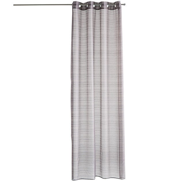 Voilage &agrave; oeillets jacquard rayures horizontales 140x240 cm