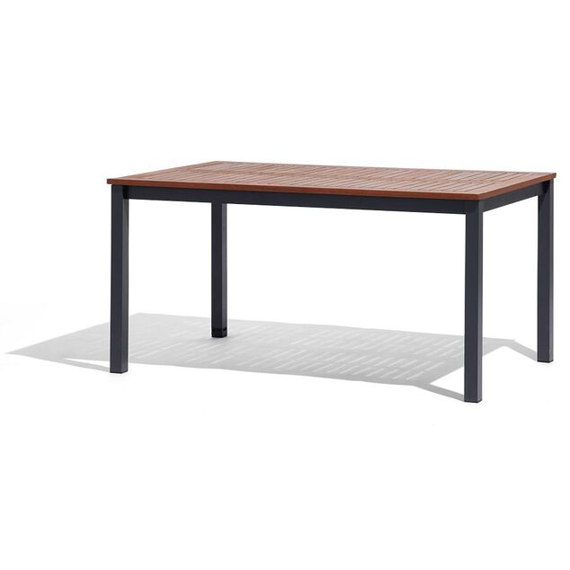 Table de jardin Bali 6 personnes aluminum et bois