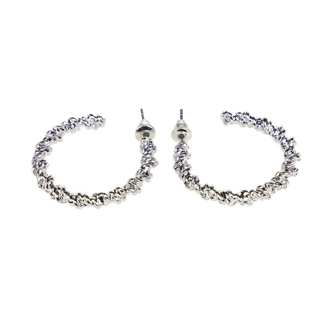 Boucles d'oreilles femme créoles en métal Ø3,5cm (3 modèles)