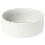 Gamelle pour chat en c&eacute;ramique blanc
