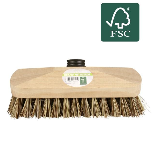 T&ecirc;te de balai lave pont brosse en bois