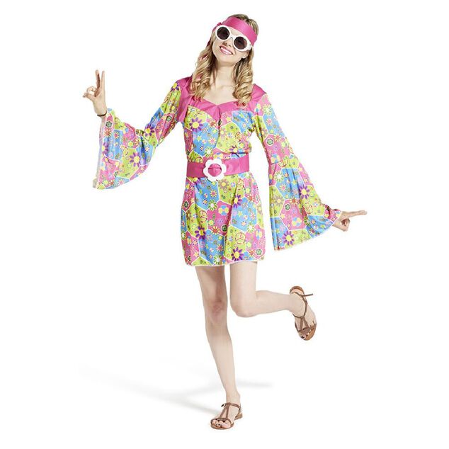 D&eacute;guisement femme hippie robe - Taille M