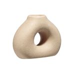 Bougeoir c&eacute;ramique x3 forme donut 9x4xH7,5cm (3 mod&egrave;les)