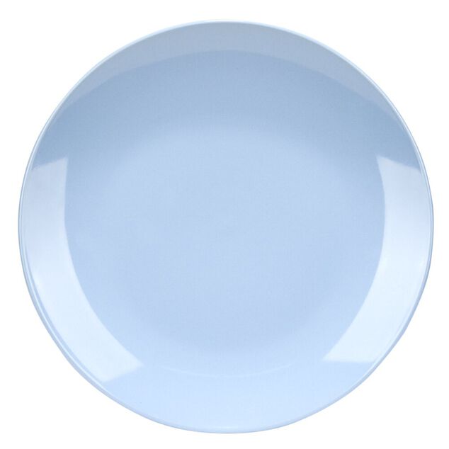 Assiette plate Madrid gr&egrave;s bleu &Oslash;26,7cm