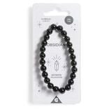Bracelet crystal fin 26 perles obsidienne noir - D&eacute;tente