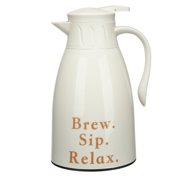 Pichet isotherme plastique et verre 1L (2 modèles noir ou blanc)