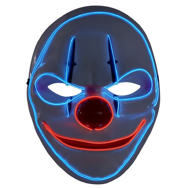 Masque adulte Halloween clown LED