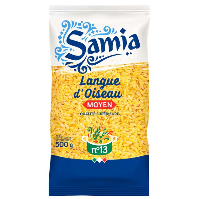 P&acirc;tes Samia langue d'oiseau taille moyen 500g