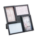 Pêle mêle plastique noir 27,5x27,5cm pour 4 photos 10x15cm (2 modèles)