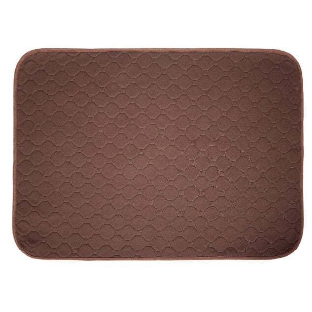 Couchage pour chien de grande taille polyester marron 110x80cm