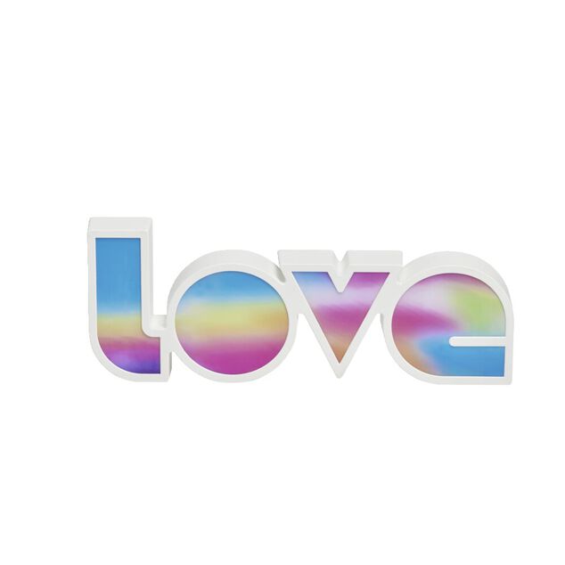 Mot lumineux Love &agrave; poser polypropyl&egrave;ne et plastique multicolore