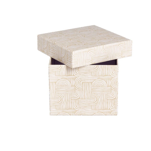 Bo&icirc;te carton d&eacute;cor&eacute;e 15x12xH15cm - 2 mod&egrave;les