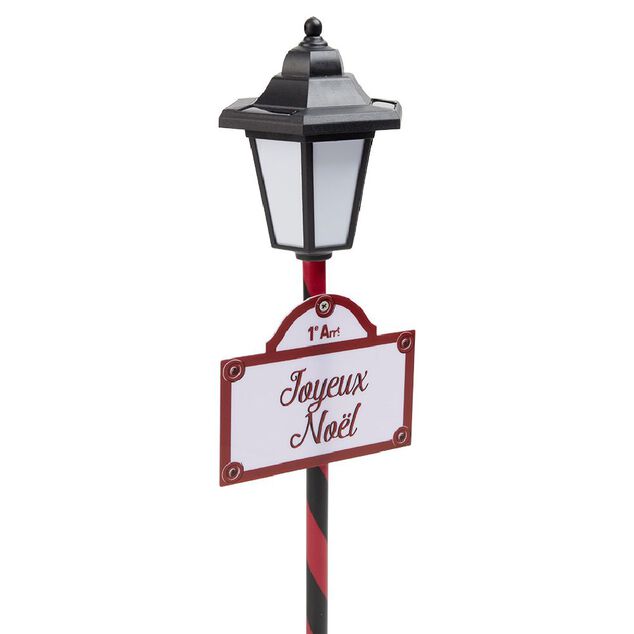 Lanterne lumineuse à planter solaire H75cm effet flamme vascillante