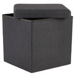 Coffre pouf Clara Noir - L38 x P38 x H37,5 cm