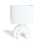 Lampe pont c&eacute;ramique blanche