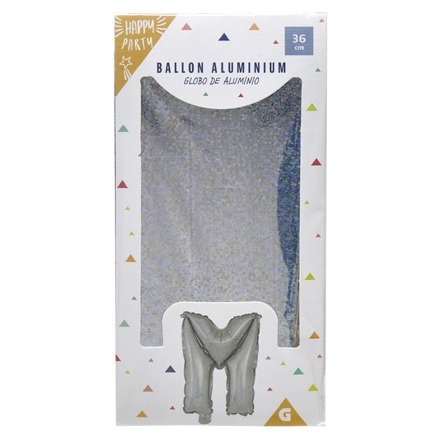 Ballon lettre M en aluminium