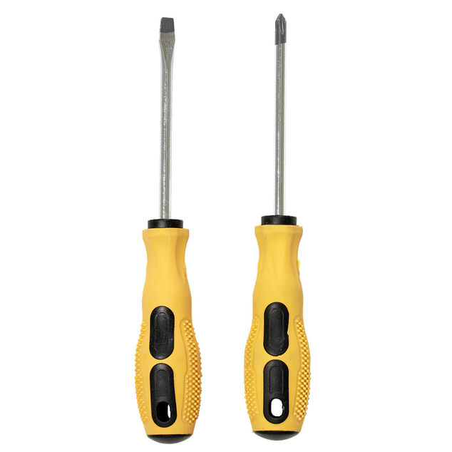 Lot de 2 tournevis noirs et jaunes